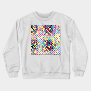 CMYK Colour Metaballs Pattern (White) Crewneck Sweatshirt